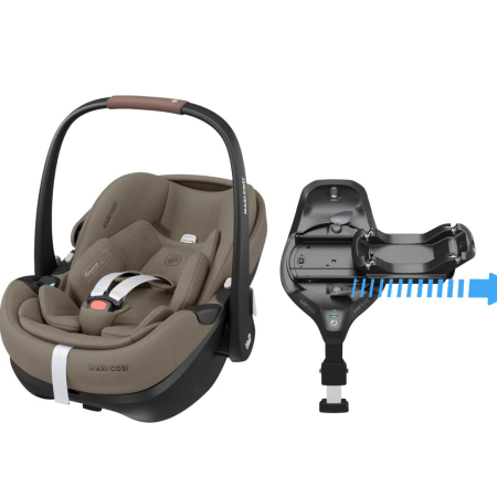 SCAUNE AUTO TIP SCOICA - Scaun Auto tip Scoica I-Size Maxi-Cosi PEBBLE 360 PRO2 + Baza Auto FAMILYFIX 360 PRO de la nastere la 15 luni  Twillic Truffle