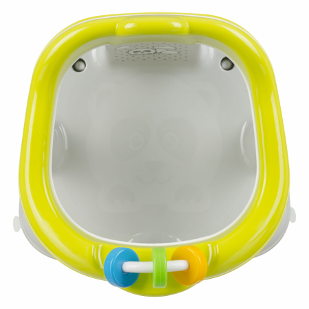 Scaun de baie pentru bebe, cu jucarii, Antiderapant, Panda, Gri cu verde [1]