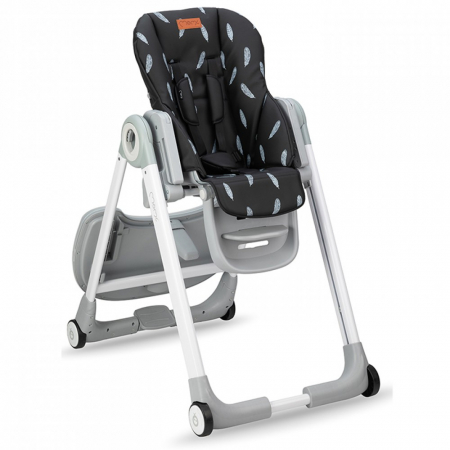 Scaune de masa - Scaun De Masa Copii Momi Luxuria, Piele Ecologica, Black