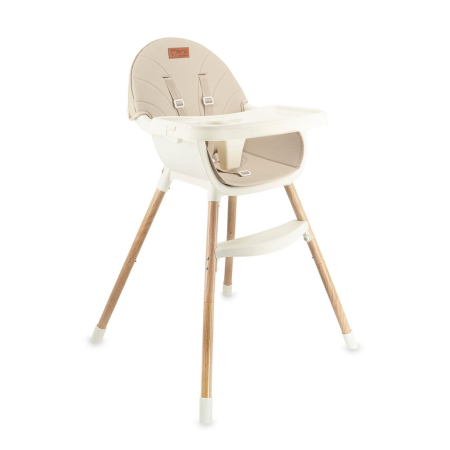 Scaune de masa - Scaun de masa copii Momi Reki, Piele ecologica, Beige