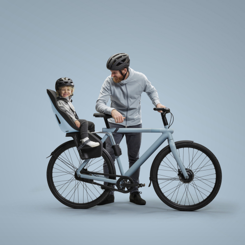 Scaun pentru copii, cu montare pe bicicleta in spate - Thule Yepp Nexxt 2 Maxi Frame mounted Aquamarine Blue [3]