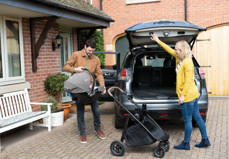 Joie - Scoica auto i-Snug 2 cu tetiera reglabila, 40-75 cm, Laurel, testata ADAC si certificata R129 [12]