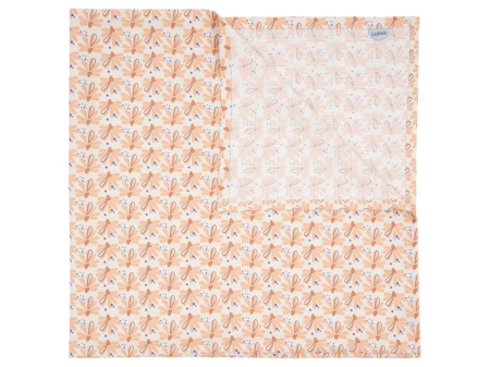 PUERICULTURA - Scutec din muselină 110x110 cm Luma – Flowerfever Nude