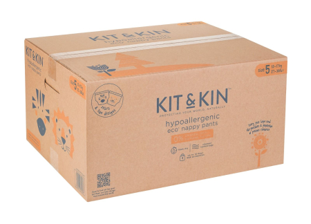 Scutece premium - Scutece Hipoalergenice Eco Kit&Kin Chilotel Junior, Marimea 5, 12-17 kg, 120 buc