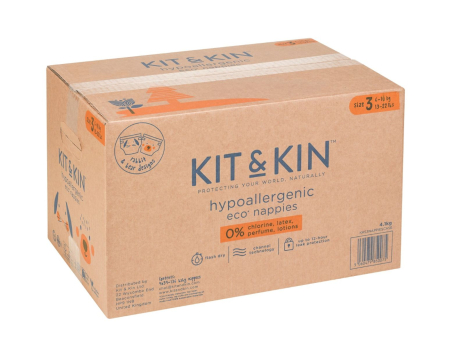 Scutece premium - Scutece Hipoalergenice Eco Kit&Kin, Marimea 3, 6-10 kg , 128 buc