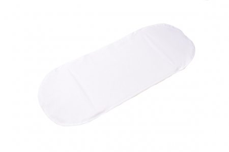 Set 2 cearsafuri cosulet si landou 72x30 cm bumbac 100% alb bleu + protectie impermeabila [1]
