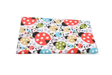 Set 2 cearsafuri patut 120x60 cm  bumbac 100% alb buburuze [1]