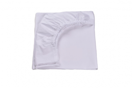 Set 2 cearsafuri patut 120x60 cm  bumbac 100% alb buburuze [3]