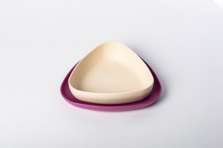 Set 2 farfurii, eKoala, BIOplastic, White/Purple [1]