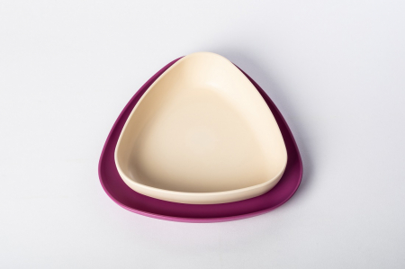 Set 2 farfurii, eKoala, BIOplastic, White/Purple [3]