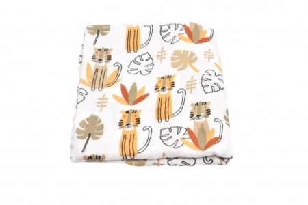 Set 2 museline bumbac model lei in savana 80x80 cm [1]