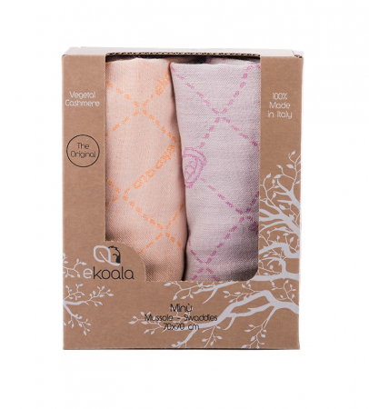 Set 2 Scutece Multifunctionale, 70x70 cm, Casmir vegetal, Orange & Purple [0]