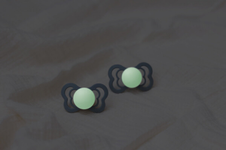 Set 2 suzete Fosforencente Couture GLOW Silicon, tetina anatomica, 6 luni +SAGE/CLOUD [2]