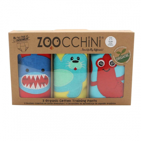 Set 3 Chilotei Antrenament, Zoocchini, Baiat, 2-3 ani, 100% Bumbac Organic, Ocean Pals [0]