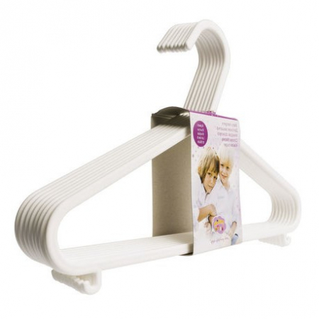 Set 8 umerase pentru haine bebe, Alb, Maltex Baby [0]