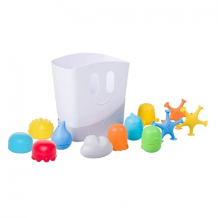 Jucarii de baie - Set cadou jucarii de baie si cosulet Ubbi
