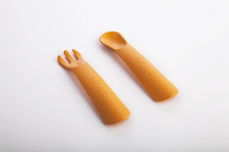 Set lingurita si furculita, eKoala, BIOplastic, Orange [2]