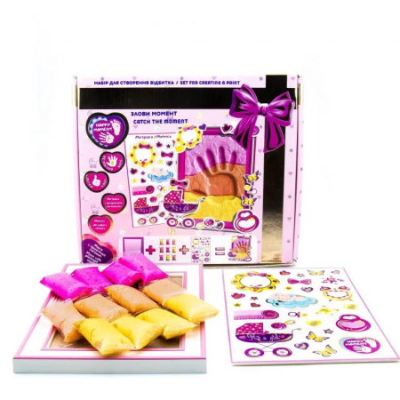 Set mulaj amprente bebe, din argila usoara - Girls [2]