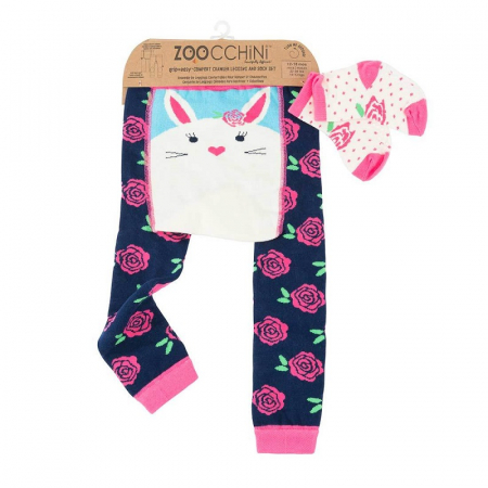 MODA COPII - Set pantaloni si soseste antiderapante, Zoocchini, 12-18 Luni â€“ Bunny