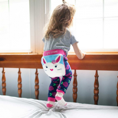 Set pantaloni si soseste antiderapante, Zoocchini, 12-18 Luni â€“ Bunny [1]
