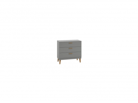 SET Pat din lemn  Gri  Kubi si Comoda -GREY [3]