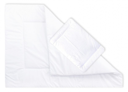 Pilote - Set pilota 135 x 100 cm si perna 40 x 60 cm pentru copii, bumbac si umplutura hipoalergenica , Alb