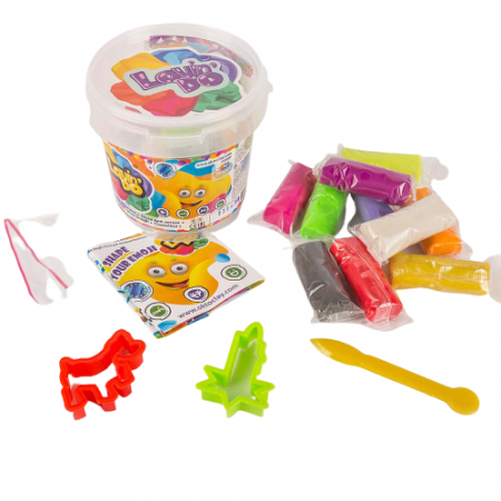 Set plastilina 100% ECO, Lovin'Do - 10 culori si forme de modelaj - culori asortate [1]