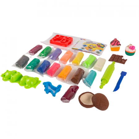 Set plastilina 100% ECO, Lovin'Do - 15 culori, 375gr si accesorii de modelaj - Model 1 [2]