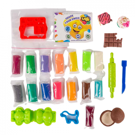 Set plastilina 100% ECO, Lovin'Do - 15 culori, 375gr si accesorii de modelaj - Model 1 [3]