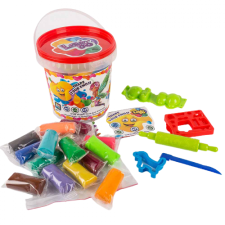 Set plastilina 100% ECO, Lovin'Do - 15 culori, 375gr si accesorii de modelaj - Model 1 [1]
