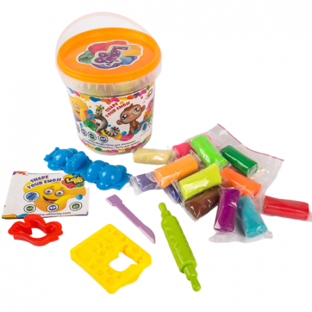 Set plastilina 100% ECO, Lovin'Do - 15 culori, 375gr si accesorii de modelaj - Model 4 [1]