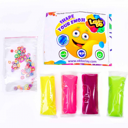 Set plastilina 100% ECO, Lovin'Do - 4 culori, 80gr [2]