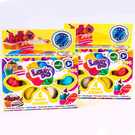 Set plastilina 100% ECO, Lovin'Do - 4 culori, 80gr [1]