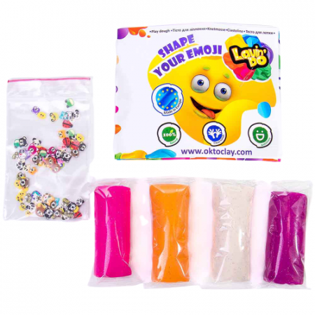 Set plastilina cu sclipici 100% ECO, Lovin'Do - 4 culori, 80gr [2]