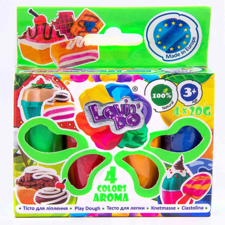 Plastilina - Set plastilina parfumata 100% ECO, Lovin'Do - 4 culori, 80gr