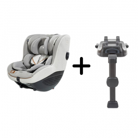 Set scaun auto i-Size Joie i-Quest Signature Oyster,  de la nastere -4 ani de la  40-105 cm + Baza i-Size i-Base LX 2, certificat R129 [1]