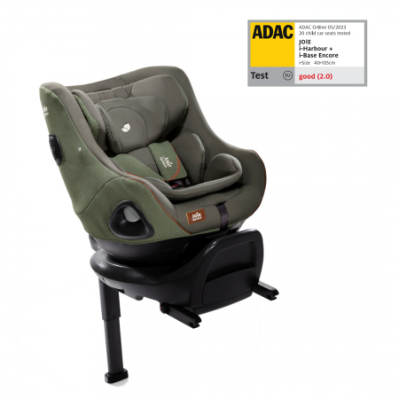 Set scaun auto rotativ i-Size Joie i-Harbour Signature Pine, 40-105 cm + Baza i-Size i-Base Encore, testat ADAC si certificat R129 de la nastere pana la 4 ani [1]