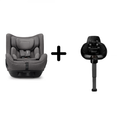 SCAUNE AUTO PANA LA 4 ANI (0-18 kg) - SET  SCAUN AUTO PENTRU COPII NUNA TODL NEXT, 40 -105 CM, ROTATIV, CU BAZA ISOFIX BASE NEXT I-SIZE - GRANITE