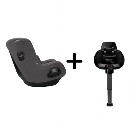 SET  SCAUN AUTO PENTRU COPII NUNA TODL NEXT, 40 -105 CM, ROTATIV, CU BAZA ISOFIX BASE NEXT I-SIZE - GRANITE [5]