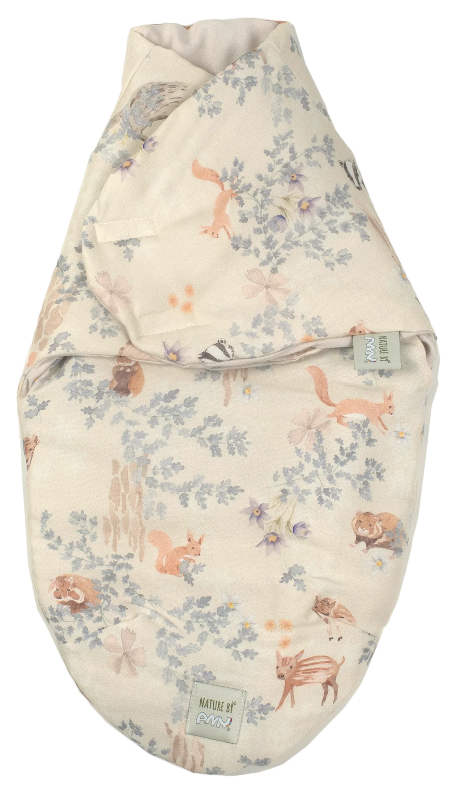 Sisteme de infasare - Sistem de infasare Baby swaddle Nature Bamboo by Amy din Bambus, Animalute