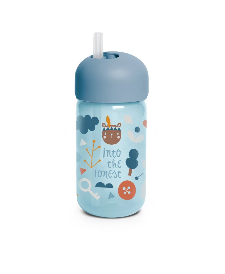 Sticle cu pai - STICLĂ DE APĂ Suavinex CU PAI INCLUS ALBASTRU 340 ML SUAVINEX FOREST