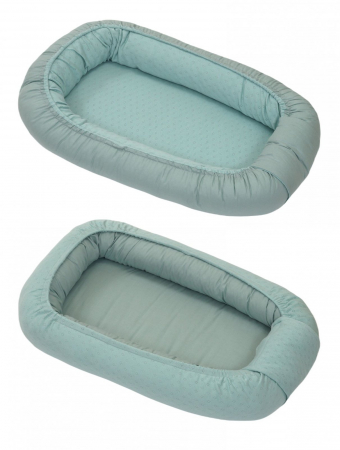 Baby nests - Suport de dormit Babynest, Reversibil, 70x45 cm, Bumbac Tricot Verde