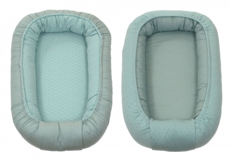 Suport de dormit Babynest, Reversibil, 70x45 cm, Bumbac Tricot Verde [1]
