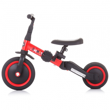Tricicleta si bicicleta Smarty 2 in 1 red, tricicleta pentru copii, Chipolino [2]