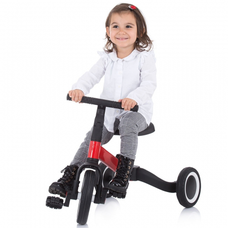 Tricicleta si bicicleta Smarty 2 in 1 red, tricicleta pentru copii, Chipolino [5]