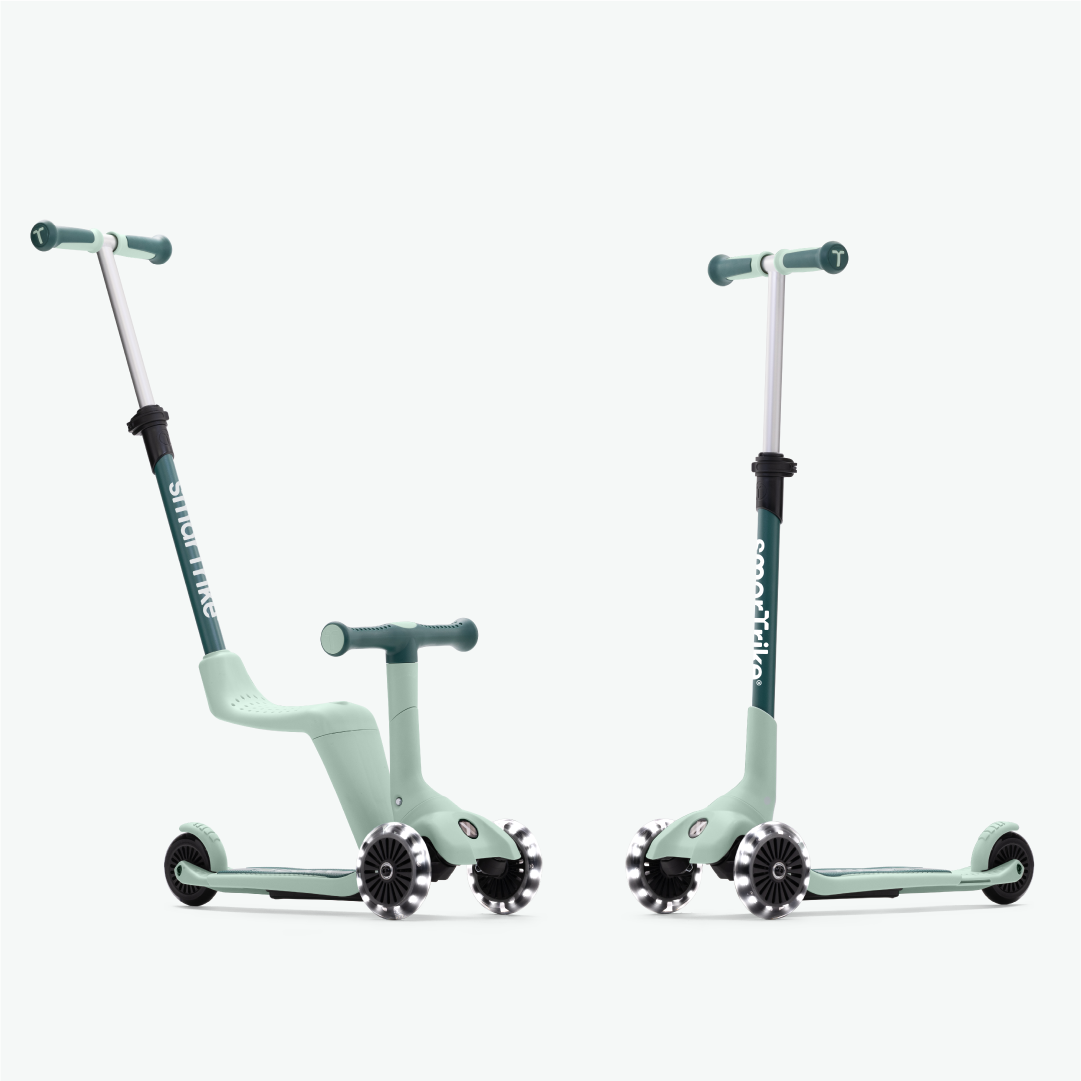 Trotinete pentru 1 an + - Trotinetă 1-9 ani, SmarTrike Xtend Mini-ride - Green