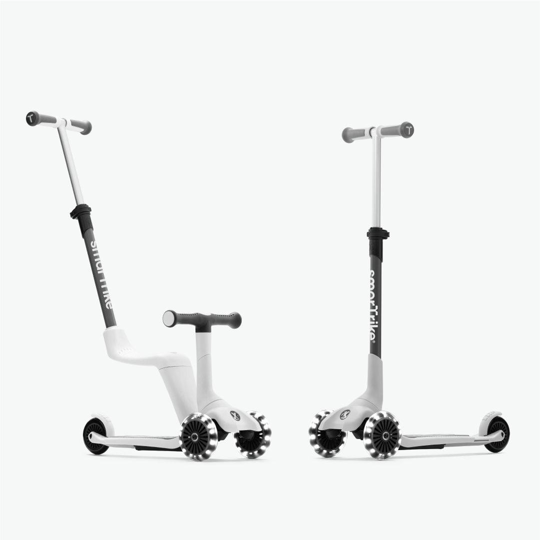 Trotinete pentru 1 an + - Trotinetă 1-9 ani, SmarTrike Xtend Mini-ride - White