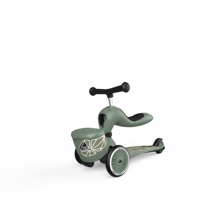 Trotineta copii cu sezut, suport jucarie, transformabila 2in1, HighwayKick 1 Lifestyle Greenlines, 1-5 ani, pana la 50 kg [12]