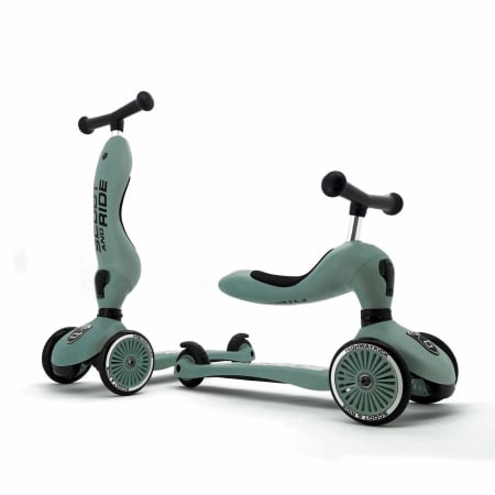 Trotinete - Trotineta HighwayKick 1 Transformabila, 2 in 1, 1-5 ani, Forest