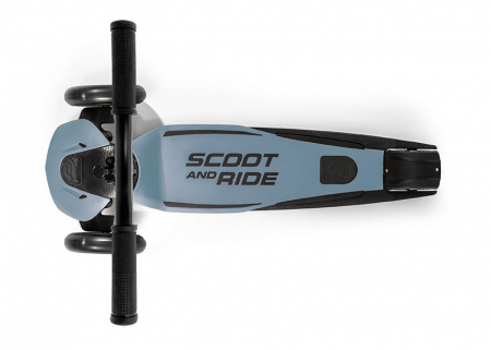 Trotineta copii pliabila, reglabila, roti luminoase, Highwaykick 5 Led Steel, 5 ani +, pana la 80 kg, Scoot  Ride [2]